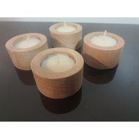 4x Design Kerzenhalter Aus Buchenholz Halter Kerzen Teelicht Holz 4x Design Kerzenhalter Aus Buchenholz Halter Kerzen Teelicht Holz von LiftWood