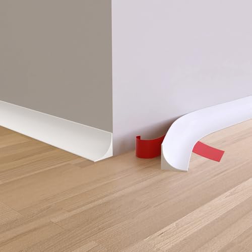 8 Meter Flexible Zierleiste Selbstklebend Deckenleisten, TPE Wandleisten, Dreieck Zierleisten für Fliesenkanten Wandabschlussleiste Küchenarbeitsplatte Decken Und WandüBergang (Weiß) von Lifuncren