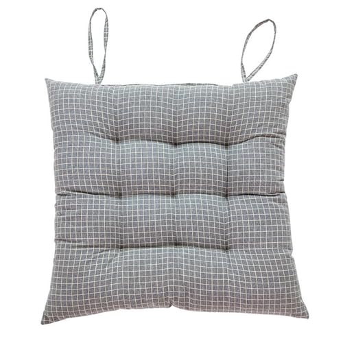 Lifup 4er Set Einfarbig Sitzkissen Outdoor und Indoor, Stuhlkissen mit Bändern, Sitzerhöhung Sofakissen Zierkissen für Küche oder Esszimmerstuhl Grau 2 4 Stück 45 x 45 cm von Lifup