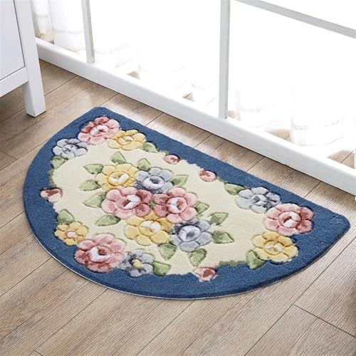 Lifup Boho Badematte rutschfest Halbrund, Flauschig Badvorleger Dusche Waschbar Badezimmerteppich, Mikrofaser Saugfähig Weich Duschvorlage Blau 60 x 90 cm Lifup Boho Badematte rutschfest Halbrund, Flauschig Badvorleger Dusche Waschbar Badezimmerteppich, Mikrofaser Saugfähig Weich Duschvorlage Blau 60 x 90 cm von Lifup