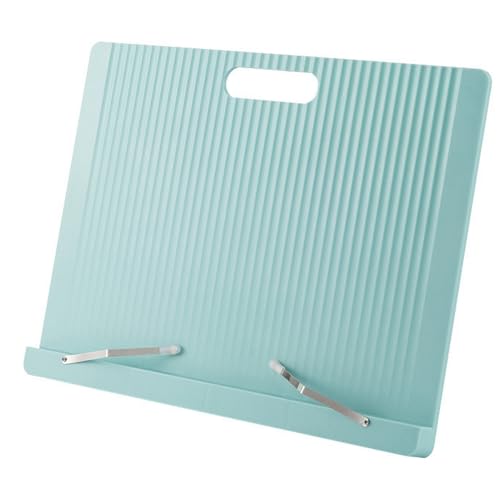 Lifup Buchständer Faltbarer Verstellbarer Bookrest, Kochbuchhalter mit Seitenclip Blau 34W x 24H x 15D cm von Lifup