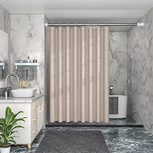 Lifup Duschvorhang Textil, Schimmelresistent und Wasserabweisend, Duschvorhänge mit Duschvorhangringe, Shower Curtains für Dusche und Badewanne Beige 100x180cm von Lifup