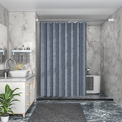 Lifup Duschvorhang Textil, Schimmelresistent und Wasserabweisend, Duschvorhänge mit Duschvorhangringe, Shower Curtains für Dusche und Badewanne Blau 120x200cm von Lifup