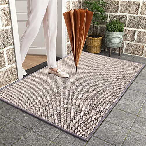 Lifup Fußmatte aus Geflochtene Jute mit Gummi Rückseite, Türmatte rutschfeste Langlebige Waschbar, Sauberlaufmatte für Haustür, Flur, Eingang, Küche, Schlafzimmer Grau 80x120cm von Lifup