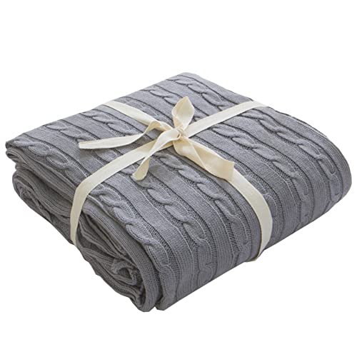Lifup Gestrickte Decke aus 100% Baumwolle Warme Weiche Zopfmuster Kuscheldecke für Bett Sofa Couch Hellgrau 180x200cm Lifup Gestrickte Decke aus 100% Baumwolle Warme Weiche Zopfmuster Kuscheldecke für Bett Sofa Couch Hellgrau 180x200cm von Lifup