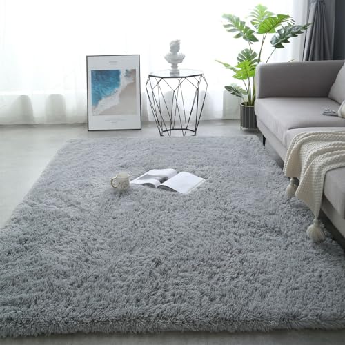 Lifup Hochflor Teppich Wohnzimmer Schlafzimmer, Shaggy Weich Fellimitat, Modern Flauschiger Home Teppich Grau 2 140 x 200 cm Lifup Hochflor Teppich Wohnzimmer Schlafzimmer, Shaggy Weich Fellimitat, Modern Flauschiger Home Teppich Grau 2 140 x 200 cm von Lifup