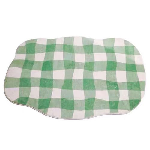 Lifup Kariert Moderner Kurzflor Teppich, Extra Weicher Flauschig Waschbar rutschfest Teppich für Wohnzimmer Schlafzimmer Eingangsbereich Grün und Weiß 50 x 80 cm Lifup Kariert Moderner Kurzflor Teppich, Extra Weicher Flauschig Waschbar rutschfest Teppich für Wohnzimmer Schlafzimmer Eingangsbereich Grün und Weiß 50 x 80 cm von Lifup
