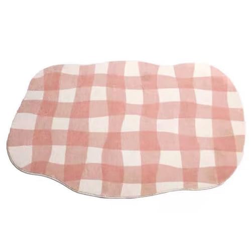 Lifup Kariert Moderner Kurzflor Teppich, Extra Weicher Flauschig Waschbar rutschfest Teppich für Wohnzimmer Schlafzimmer Eingangsbereich Rosa und Weiß 80 x 120 cm Lifup Kariert Moderner Kurzflor Teppich, Extra Weicher Flauschig Waschbar rutschfest Teppich für Wohnzimmer Schlafzimmer Eingangsbereich Rosa und Weiß 80 x 120 cm von Lifup