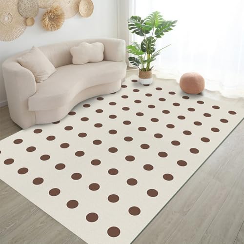 Lifup Karierter Teppiche für Wohnzimmer, Moderner Kurzflor Schlafzimmer Teppich Geometrische Muster Waschbar rutschfest für Schlafsaal Heimbüro Braun und Weiß 80 x 200 cm Lifup Karierter Teppiche für Wohnzimmer, Moderner Kurzflor Schlafzimmer Teppich Geometrische Muster Waschbar rutschfest für Schlafsaal Heimbüro Braun und Weiß 80 x 200 cm von Lifup