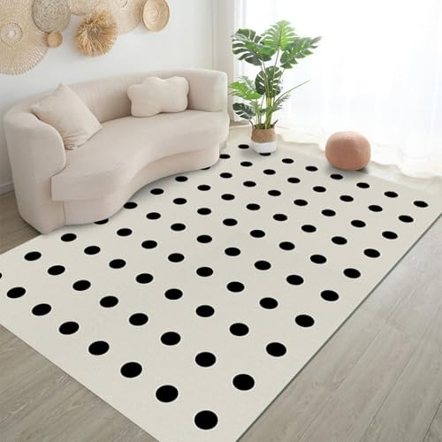 Lifup Karierter Teppiche für Wohnzimmer, Moderner Kurzflor Schlafzimmer Teppich Geometrische Muster Waschbar rutschfest für Schlafsaal Heimbüro Schwarz und Weiß 2 80 x 200 cm Lifup Karierter Teppiche für Wohnzimmer, Moderner Kurzflor Schlafzimmer Teppich Geometrische Muster Waschbar rutschfest für Schlafsaal Heimbüro Schwarz und Weiß 2 80 x 200 cm von Lifup