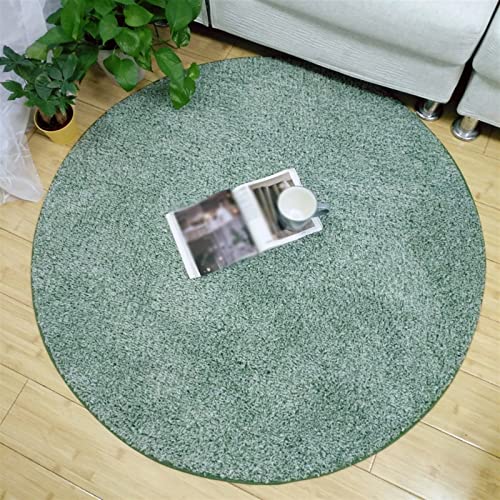 Lifup Teppich Rund Langflor Shaggy Weich, Zweifarbig Bodenmatte Anti Rutsch für Wohnzimmer Schlafzimmer Olivgrün 70 cm Lifup Teppich Rund Langflor Shaggy Weich, Zweifarbig Bodenmatte Anti Rutsch für Wohnzimmer Schlafzimmer Olivgrün 70 cm von Lifup
