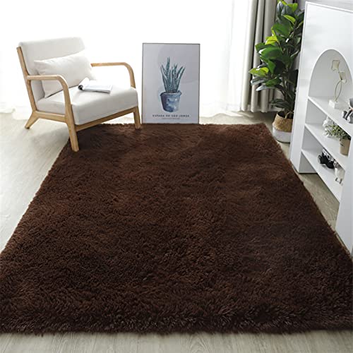Lifup Teppich Shaggy Anti Rutsch Pflegeleicht, Rechteck Langflor Teppich für Wohnzimmer Schlafzimmer Kinderzimmer Kaffee 100 x 160 cm von Lifup