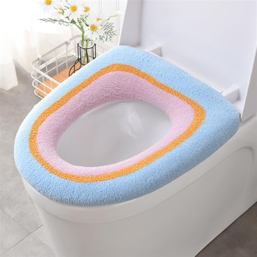 Lifup Toilettendeckel Abdeckung Kissen, Dickere Toilettensitzabdeckung Pads Warm WC Sitzbezüge Blau 35 x 35 cm von Lifup