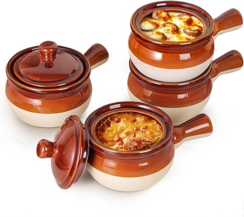 Lifver Auflaufform 530 ml Französische Zwiebelsuppen-Schüsseln & Töpfe von Lifver