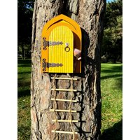 Öffnende Feentür, Gelbe Feentür. Wand Dekor Und Garten von LifyFairy