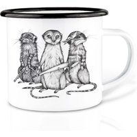 Emaille Tasse | Leicht & Robust | »Erdmanngang« I Camping Becher Handveredelt in Deutschland Cup, Kaffeetasse, Emaillebecher Emaille Tasse | Leicht & Robust | »Erdmanngang« I Camping Becher Handveredelt in Deutschland Cup, Kaffeetasse, Emaillebecher von Ligarti