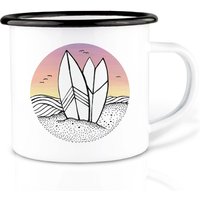 Emaille Tasse | Leicht & Robust | »Surfing Day & Night« I Camping Becher Handveredelt in Deutschland Cup, Kaffeetasse, Emaillebecher Emaille Tasse | Leicht & Robust | »Surfing Day & Night« I Camping Becher Handveredelt in Deutschland Cup, Kaffeetasse, Emaillebecher von Ligarti