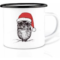 Emaille Tasse | Leicht & Robust | »Weihnachtseule« I Camping Becher Handveredelt in Deutschland Cup, Kaffeetasse, Emaillebecher Emaille Tasse | Leicht & Robust | »Weihnachtseule« I Camping Becher Handveredelt in Deutschland Cup, Kaffeetasse, Emaillebecher von Ligarti
