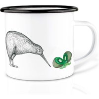 Emaille Tasse | Leicht & Robust | »Zwei Kiwis« I Camping Becher Handveredelt in Deutschland Cup, Kaffeetasse, Emaillebecher Emaille Tasse | Leicht & Robust | »Zwei Kiwis« I Camping Becher Handveredelt in Deutschland Cup, Kaffeetasse, Emaillebecher von Ligarti