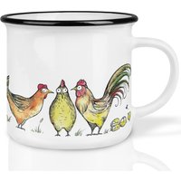 Keramik Tasse | Retro Design | »Fuchs Im Hühnerpelz« Handveredelt in Deutschland Cup, Kaffeetasse, Becher Spülmaschinenfest Keramik Tasse | Retro Design | »Fuchs Im Hühnerpelz« Handveredelt in Deutschland Cup, Kaffeetasse, Becher Spülmaschinenfest von Ligarti