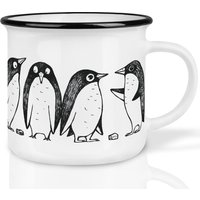 Keramik Tasse | Retro Design | »Pinguin Love Story« Handveredelt in Deutschland Cup, Kaffeetasse, Becher Spülmaschinenfest von Ligarti