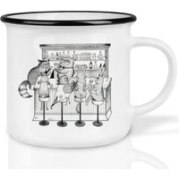 Keramik Tasse | Retro Design | »Tierbar« Handveredelt in Deutschland Cup, Kaffeetasse, Becher Spülmaschinenfest von Ligarti