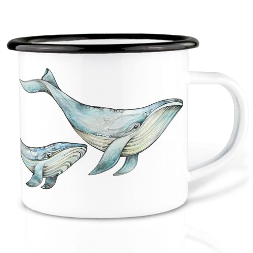 Ligarti® Emaille Tasse (leicht & robust) | Design Cup, Camping Becher handveredelt in Deutschland | Kaffeetasse, Emaillebecher von Ligarti