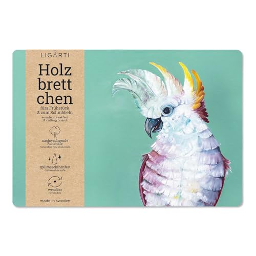 Ligarti® Frühstücksbrettchen aus Holz | Nachhaltiges Frühstücksbrett 22x15 cm, ideal für köstliche Frühstücksmomente | Hergestellt in Schweden, spülmaschinenfest von Ligarti