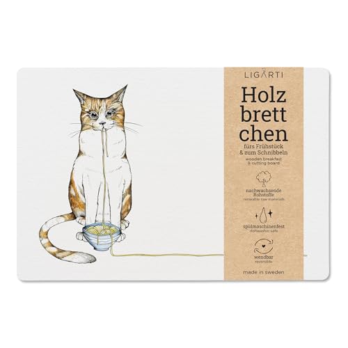 Ligarti® Frühstücksbrettchen aus Holz | Nachhaltiges Frühstücksbrett 22x15 cm, ideal für köstliche Frühstücksmomente | Hergestellt in Schweden, spülmaschinenfest von Ligarti