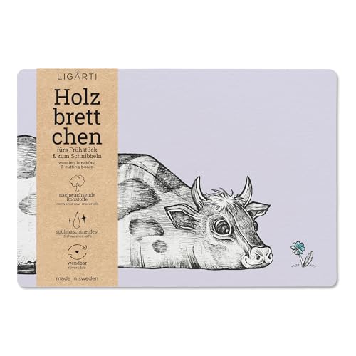 Ligarti® Frühstücksbrettchen aus Holz | Nachhaltiges Frühstücksbrett 22x15 cm, ideal für köstliche Frühstücksmomente | Hergestellt in Schweden, spülmaschinenfest von Ligarti