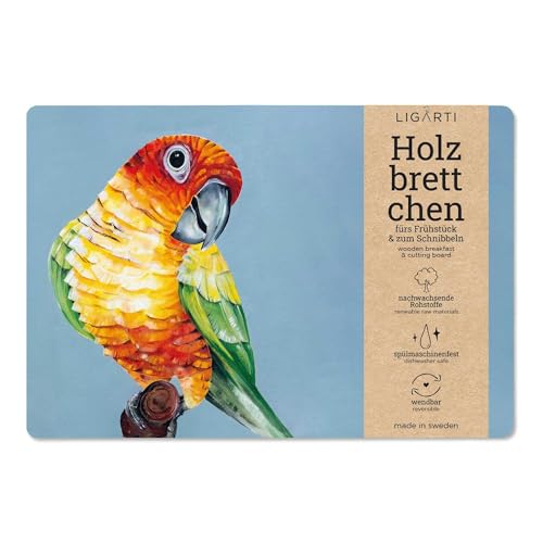 Ligarti® Frühstücksbrettchen aus Holz | Nachhaltiges Frühstücksbrett 22x15 cm, ideal für köstliche Frühstücksmomente | Hergestellt in Schweden, spülmaschinenfest von Ligarti