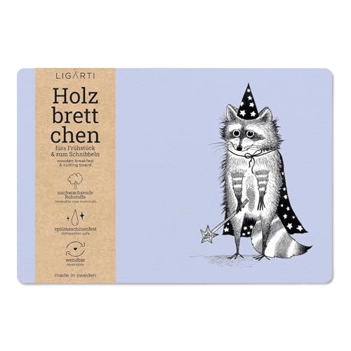 Ligarti® Frühstücksbrettchen aus Holz | Nachhaltiges Frühstücksbrett 22x15 cm, ideal für köstliche Frühstücksmomente | Hergestellt in Schweden, spülmaschinenfest von Ligarti