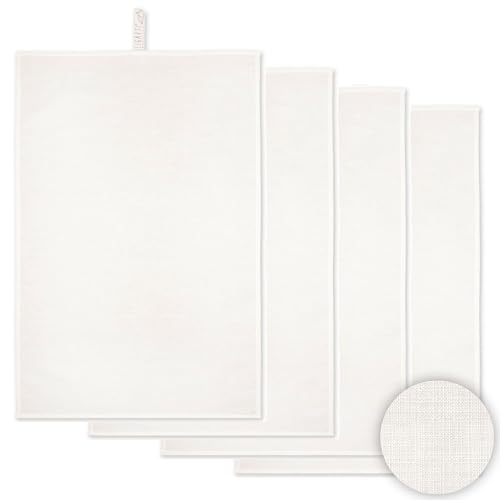 Ligarti® Geschirrtücher Halbleinen 4er Set (Made in EU) I Design Küchenhandtuch 50x70 cm I ÖKO-TEX I Abtrockentücher, Geschirrhandtücher von Ligarti