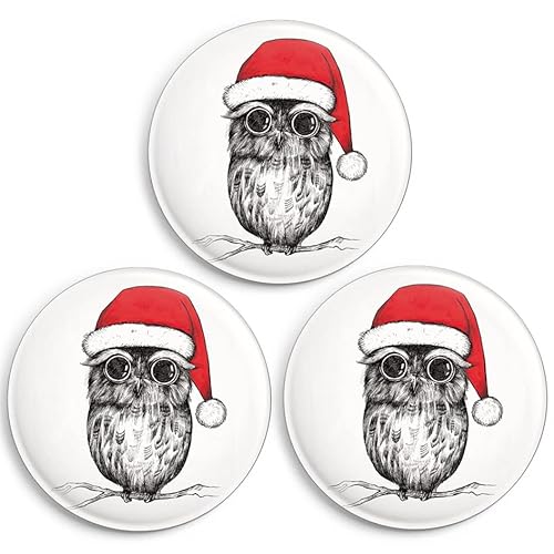 Ligarti® Magnet Set (Made in EU) | Design Kühlschrankmagnet | Weihnachtseule von Ligarti