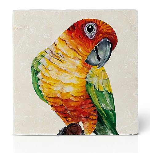 Ligarti® Natursteinfliese (100% Marmor) Als hochwertiger Untersetzer für Getränke, Töpfe oder als Wandbild | Design Fliese mit Vlies in 10x10cm | von Ligarti