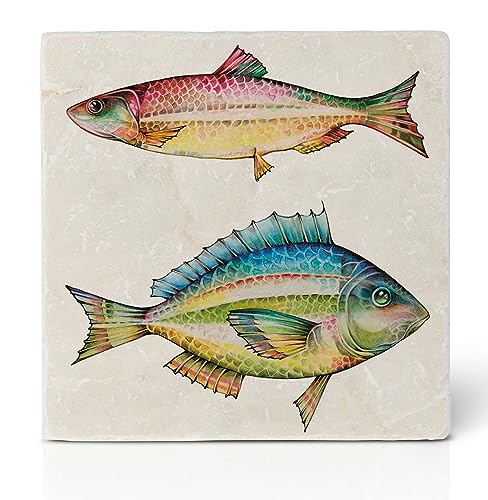 Ligarti® Natursteinfliese (100% Marmor) Als hochwertiger Untersetzer für Getränke, Töpfe oder als Wandbild | Design Fliese mit Vlies in 10x10cm | von Ligarti