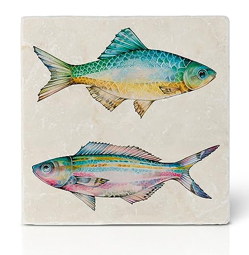 Ligarti® Natursteinfliese (100% Marmor) Als hochwertiger Untersetzer für Getränke, Töpfe oder als Wandbild | Design Fliese mit Vlies in 10x10cm | von Ligarti