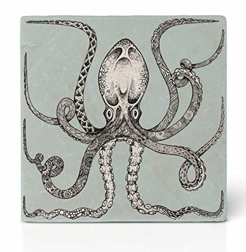 Ligarti® Natursteinfliese (100% Marmor) Als hochwertiger Untersetzer für Getränke, Töpfe oder als Wandbild | Design Fliese mit Vlies in 10x10cm | von Ligarti