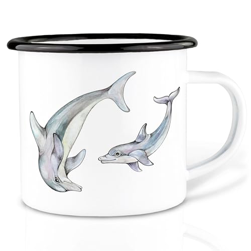 Ligarti® XXL Emaille Tasse (leicht & robust) | Camping Becher handveredelt in Deutschland | Kaffeetasse, Trinkbecher, Emaillebecher von Ligarti