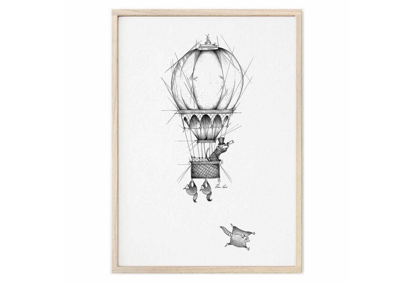 Ligarti Kunstdruck Kunstdruck - Ballonfahrer Ligarti Kunstdruck Kunstdruck - Ballonfahrer von Ligarti