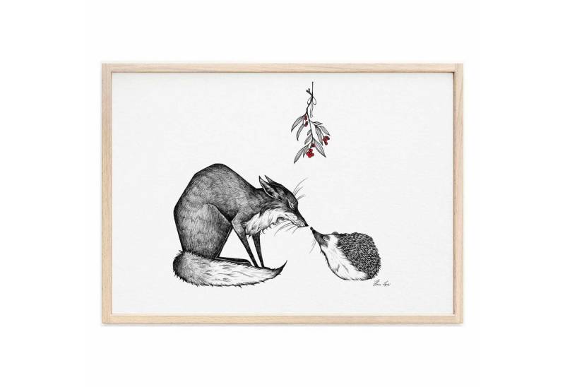 Ligarti Kunstdruck Kunstdruck - Fuchs & Igel von Ligarti