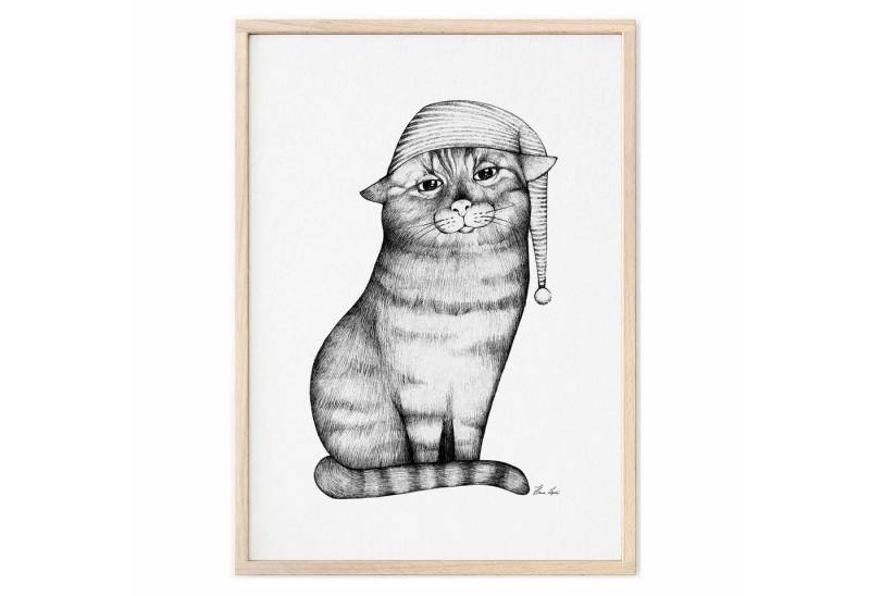 Ligarti Kunstdruck Kunstdruck - Gute Nacht Katze von Ligarti