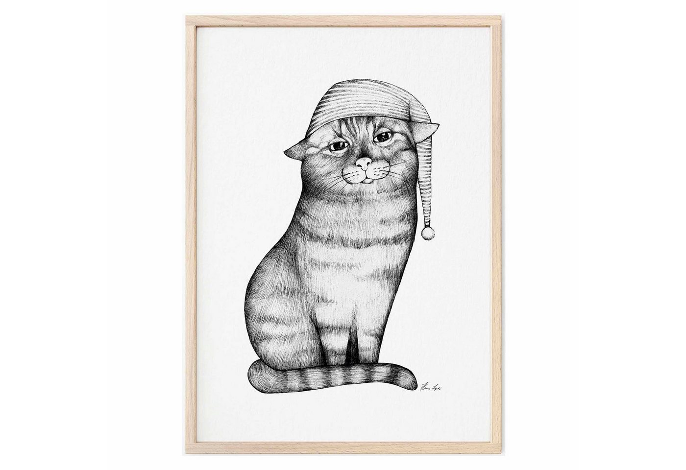 Ligarti Kunstdruck Kunstdruck - Gute Nacht Katze Ligarti Kunstdruck Kunstdruck - Gute Nacht Katze von Ligarti