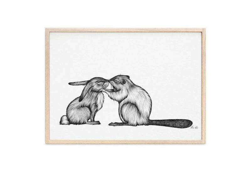 Ligarti Kunstdruck Kunstdruck - Kaninchen & Biber von Ligarti