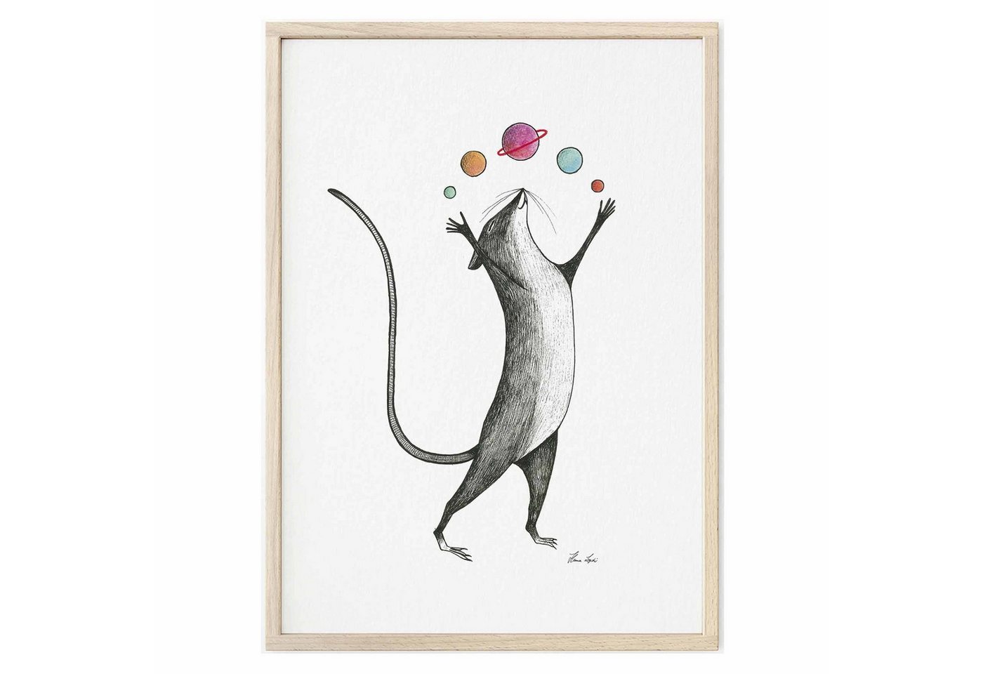 Ligarti Kunstdruck Kunstdruck - Planetenmaus Ligarti Kunstdruck Kunstdruck - Planetenmaus von Ligarti