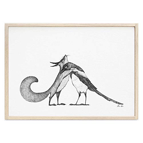 Ligarti Kunstdruck | hochwertiges Poster | Künstlerin Hanna Ligeti | (Eichhörnchen & Elster, A2) von Ligarti