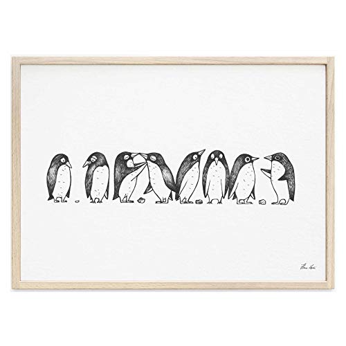 Ligarti Kunstdruck | hochwertiges Poster | Künstlerin Hanna Ligeti | (Pinguin Lovestory, A2) von Ligarti