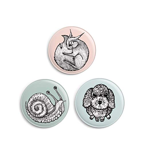 Ligarti Magnet Set (Made in EU) | Design Kühlschrankmagnet | (Kunterbunte Tierwelt- Set) von Ligarti