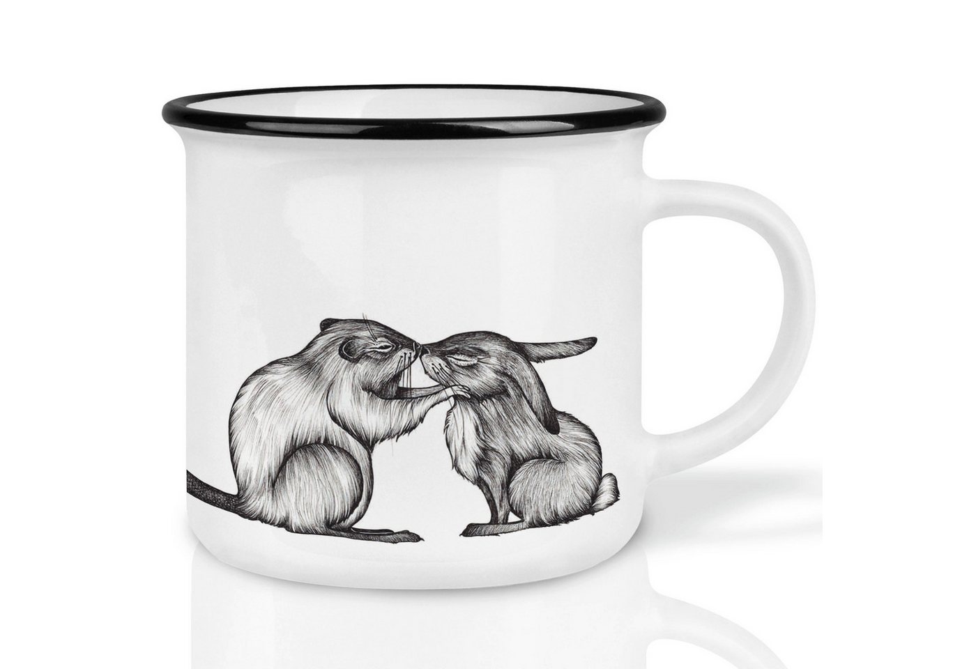 Ligarti Tasse Keramiktasse – Kaninchen & Biber von Ligarti