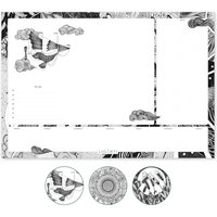 Schreibtischunterlage [Wechselnde Motive] | »Kosmos« Aus Recyclingpapier Verträumte Kunst von Ligarti